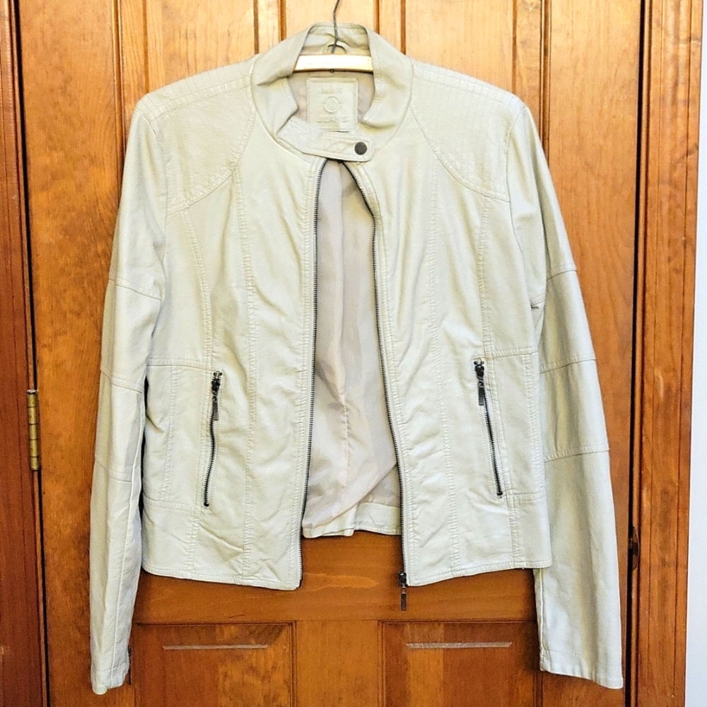 Max Jeans Faux Leather Jacket.